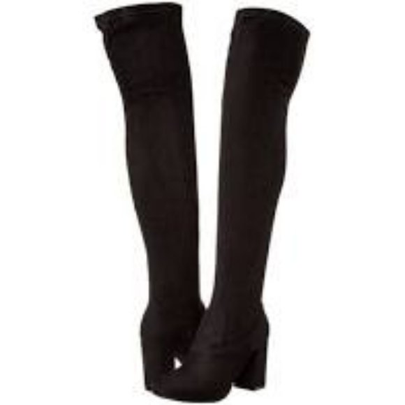 Carlos Santana Shoes - CARLOS SANTANA BLACK OVER THE KNEE BOOTS 6.5